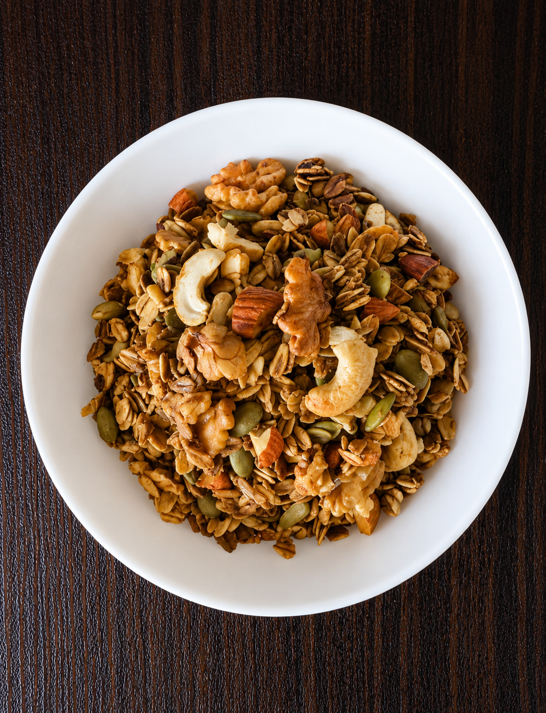 Healthy dryfruit overload oats granola